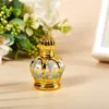 15 ml Essential Oil Cylinder Golden Crown Parfym Bottle Portable Travel Electropated Car Glass Luxury Tom Bottle 230106