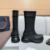 Scarpe casual Stivali firmati Uomo Donna Moda Stivali da neve Tacco Pioggia Gomma Stivali da pioggia invernali Piattaforma Caviglia Mezza Rosa Nero Verde Focalistic