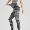 Seamless Embroidery Tie Dye Yoga Suit Push Up High Waist Active Gym Leggings Sexy Fitness Crop Tops Short Sleeve Sport Set 240105