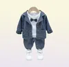 Kleidung Sets Kleinkind Kinder Karierten Anzug Baby Kleidung Herbst Kinder Set Formale Gentleman 3 stücke Outfit Für Junge Kleinkind 1 2 3 4 jahre O3050232