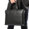 Портфели Деловые мужские портфели Сумка из натуральной кожи для ноутбука Высокое качество Настоящие повседневные мужские сумки на плечо Сумка для офиса