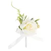 Decorative Flowers Artificial Flower Wedding Corsage Lovers Decor Bride Corsages Plastic Boutonniere