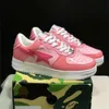 Stas sk8 sta designer skor kvinnor män skor patent läder svart färg camo combo rosa abc camos blå grå orange gröna sneakers sporttränare