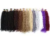 Lans 14quot Vague d'eau crochet Tressage Extensions de cheveux Tresses Blonde Bundles Crépus Bouclés Crochet En Vrac Cheveux 24strandspack LS221214303