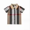 Camisa xadrez de verão para bebês de 3 a 24 meses, camisa infantil de manga curta, roupas para recém-nascidos, roupas infantis