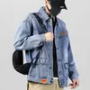 Primavera e outono denim casaco japonês marca highgrade multibolso roupas de trabalho solto grande tamanho jaqueta masculina 240105