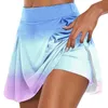 Rokken Dames Dagelijks Casual Workout Bedrukte Rok Tennis Yoga Sport Actieve Shorts Denim Voor Dames Midi Lengte Kwastje