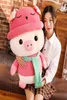 25 35 50 cm mignon écharpe cochon jouets en peluche cochon coloré avec des vêtements en peluche mignon cochon jouets en peluche pour enfants enfants apaiser poupée cadeau Q076428663