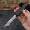 US Style UT88 Damascus Double Action Automatic Knife Out The Front 150-10 UT85 BM 3400 4600 9600 Carbon Fiber Aviation Aluminum Camping Tactical Pocket Knives Exocet