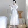 Robes décontractées Robe élégante pour femmes 2024 Printemps Mode Blanc Français Luxe et unique Robe de soirée pour femmes Vêtements