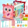 Baby Montessori Toys Magnetic Fishing Owl Cube Learning Educational Clock Hammer Game With Music Puzzle for Kids Gift 240105