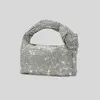 Uchwyt Rękocherzy Węzły wieczorowe Silver Crystal Top Bag dla kobiet torebek i torebki Luksusowe designerskie torebki TOTE 240106