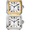 Luksusowe zegarki 10A High-end Projektant Business Santos Watch for Men and Women W pełni automatyczny mechaniczny zegarek klasyczny zegarek Szybko usuwaj skórę skóry.
