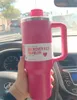 Cosmo Pink Quencher H2.0 40oz Stainless Steel Tumblers Cups with Silicone handle Lid And Straw Car mugs Water Bottles