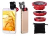 High quality 3 in 1 mobile Phone zoom Lens Super Fisheye camera Wide Angle Macro lens with case2679549