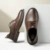 Fashion Men's GOLDEN CAMEL Brand Dress Casual Comfortable Retro Business Formal Leather Shoes for Men 240106 80935