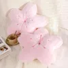 45 cm rosa Sakura-Plüschkissen, Kawaii-Blumen, Plüschkissen, Matte, lebensecht, weiches Kirschblütenkissen, Plüsch-Requisiten 240105