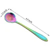 Spoons Orders Rainbow Color Coffee Tea Stir Flower Spoon Ice Cream Dessert Teaspoon Spoons Cocktail Stirring Stainless Steel Tableware Dhpot