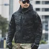 Vestes de chasse veste d'hiver en plein air réflexion de la chaleur Camouflage chaud tactique hommes manteaux à capuche multi-poches