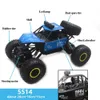 Paisible Electric 4WD RC CAR RAMOTOWE KONTROLA MACK BUBBLE ON RADIO Control 4x4 Drive Rock Crawler For Boys Girls 5514 240105