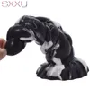 SXXY Curve Anal Toys para hombres Mujeres Líquido Silicona Fantasía Butt Plug Monster Beaded Realista Consolador Sex Shop G Spot Masturbarse 240106