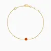 Designer Bracelet Mini Four Leaf Clover Jewelry For Women Lucky Flower Gold Chain Sier Rose Plated Shell Mother-Of-Pearl Jewelrys