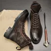 Vintage Italian Men's Genuine Leather 2023 Winter Designer Fashion Warm Business Shoes Ankle Suede Social Boots Man