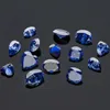 Rundklipp 0,1CT till 6CT Natural Stones Royal Blue Loose Gems Pass Diamond Test för smycken ädelstenar med certifikat 240105