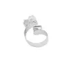 Bandringen onregelmatige zwarte toermalijn open ring voor vrouwenmeisjes Boho handgemaakte kristalcluster vinger sieraden resizablel240105