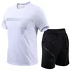 2 szt./Zestaw męskiej siłowni fitness Fitness Badminton Sports Suit Ubrania biegowe jogging sportowy trening ćwiczeń