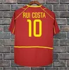 1998 1999 2002 2004 Portogallo RUI COSTA FIGO Maglie da calcio retrò da uomo 10 12 20 21 RONALDO NANI R. MEIRELES DECO EDER Home Rosso Away Maglie da calcio lunghe bianche