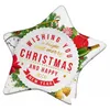 Christmas Decorations Blank White Sublimation Ceramic Pendant Creative Christmas Ornaments Heat Transfer Printing Diy Drop Delivery Ho Dhxwn