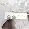 Stud Crystal Diamond Studörhängen Rose Gold Fashion Titanium Steel Double Sound Roman Nurmerals Studs Earring For Women Gift Smycken Fade Never Allergic 2024