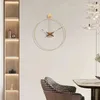 Grote Wandklok Scandinavisch Modern Design Spaans Huis Woonkamer Decoratie Mute Big Size Minimalisme Horloges Ambachten 240106