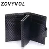 Zovyvol court smart mâle portefeuille argent argent en cuir rfid mens trifold carte petite pièce de bourse poche S 211223280T