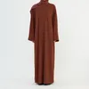 Ubrania etniczne żebrowane dzianiny abaya zimowe muzułmańskie ubrania abayas dla kobiet Turcja Dubaj Autumn Islamskie sukienki Ramadan Eid Kaftan Long Hijab