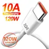 10A 120W Typ C USB Kabel Super Schnelle Ladekabel Für Huawei Mate 40 Xiaomi Samsung Honor 50 Schnell ladung USB C Kabel Datenkabel