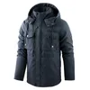 Herren Winter Verdicken Parka Fleece Thermische Kapuze Warme Klassische Marke Windjacke Männer Militär Mantel Kleidung 240106