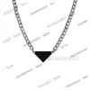 designer sieraden ketting driehoek klassieke kettingen punk emaille titanium materiaal niet-allergische sieraden voor vrouwen cadeau voor Valentijnsdag