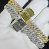 Link Bracelets Luxury Jewelry Bling CZ Cuban Bracelet Two Row Zircon Copper Miami Iced Out Hip Hop Men Women