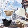 Dad Winter Warm Snow Hat Mother Outdoors Fur Suede Bucket Hat Lady Warm Skiing Cap Man Thick Fisherman Hats 240106