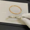 Designer Cartres Bracelet V Gold CNC Precision Edition Narrow Full Sky Star Two Row Diamond Plated with 18K Rose Light Luxury High end Versatile