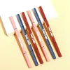 Infällbar automatisk rosa rödblå färg Slim Brow Pencil Privat etikett Skinny Vegan Eyebrow Pencil With Brush 240106