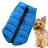 Dog Apparel Insulated Coat Warm Vest Lined With Fleece Water-Resistant Windproof Thickened Comfortable Snow Jacket Puppy