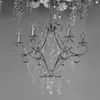 Nouveaux accessoires de mariage en fer forgé mode cristal perle lustre hôtel scène mariage lieu disposition lumières décoratives luxe 234