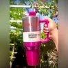 المخزون الأمريكي مع هدف شعار أحمر جاهز لشحن أكواب 40oz مربى Tumblers H2.0 أكواب من الفولاذ المقاوم للصدأ مع غطاء وقش 1: 1 زجاجات السيارة الكبيرة نفسها