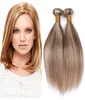 Maleisische pianokleur human hair extensions 4 stuks 8613 lichtbruin highligh gemengd met blond pianokleur menselijk haar weefbundel2905724