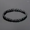 Bracelets de cheville SANSANGO Magnétique Hématite Ovale Perles Ronde Cheville Chaîne De Pied Pour Les Femmes Cadeau Ses Bijoux Noirs