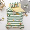 Ensemble de trois pièces en coton pour enfants, drap de lit de dessin animé, housse de couette, Kit de literie en coton, taie d'oreiller CP27 240105