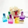 colored square glass perfume bottle 10ml small portable perfume refillable odor spray cosmetic spray bottle 230106